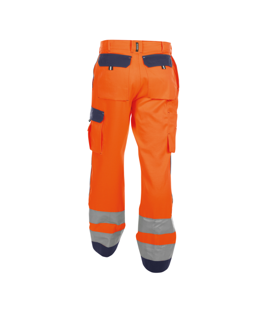 Dassy ® Buffalo, Warnschutzhose mit Kniepolstertaschen, Neonorange/dunkelblau, Standard