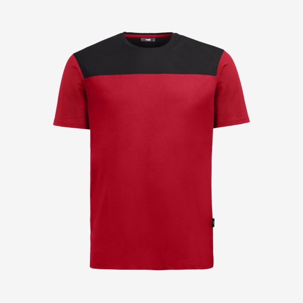 FHB KNUT T-Shirt Herren, rot-schwarz