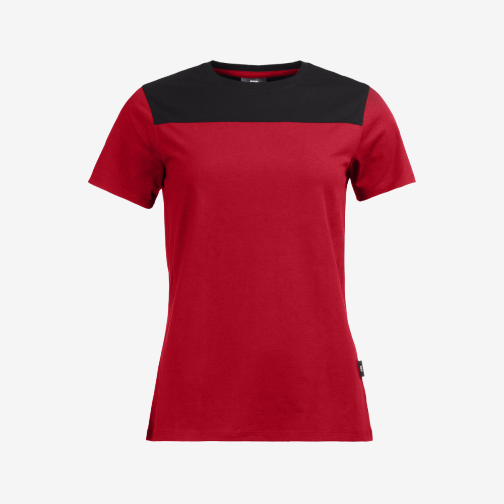 FHB KIRA T-Shirt Damen, rot-schwarz, Gr. XL