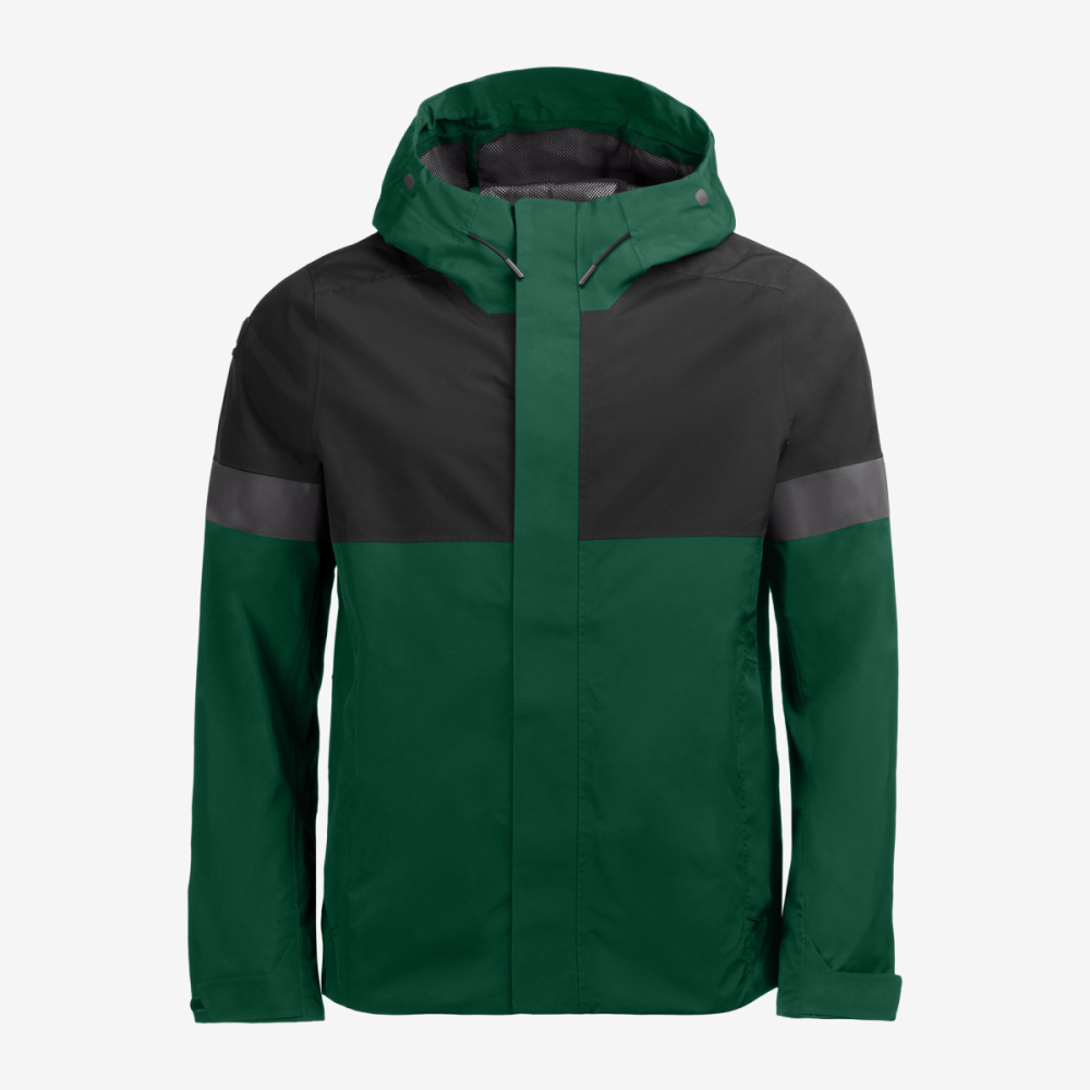 FHB LUCA Regenjacke, grün-schwarz, Gr. 5XL