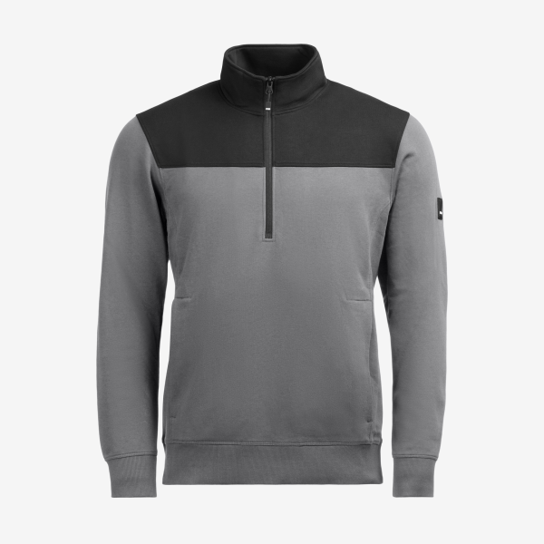 FHB ROB Zip-Sweatshirt, grau-schwarz