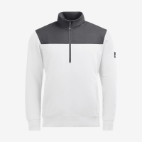 FHB ROB Zip-Sweatshirt, weiss-anthrazit, Gr. XS