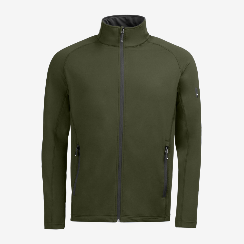 FHB KUNO Fleece-Jacke, oliv, Gr. L