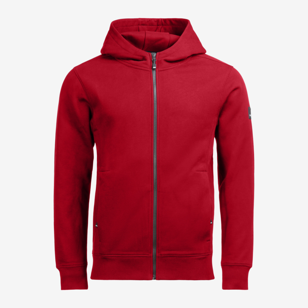 FHB QUENTIN Hoodie Jacke, rot, Gr. L