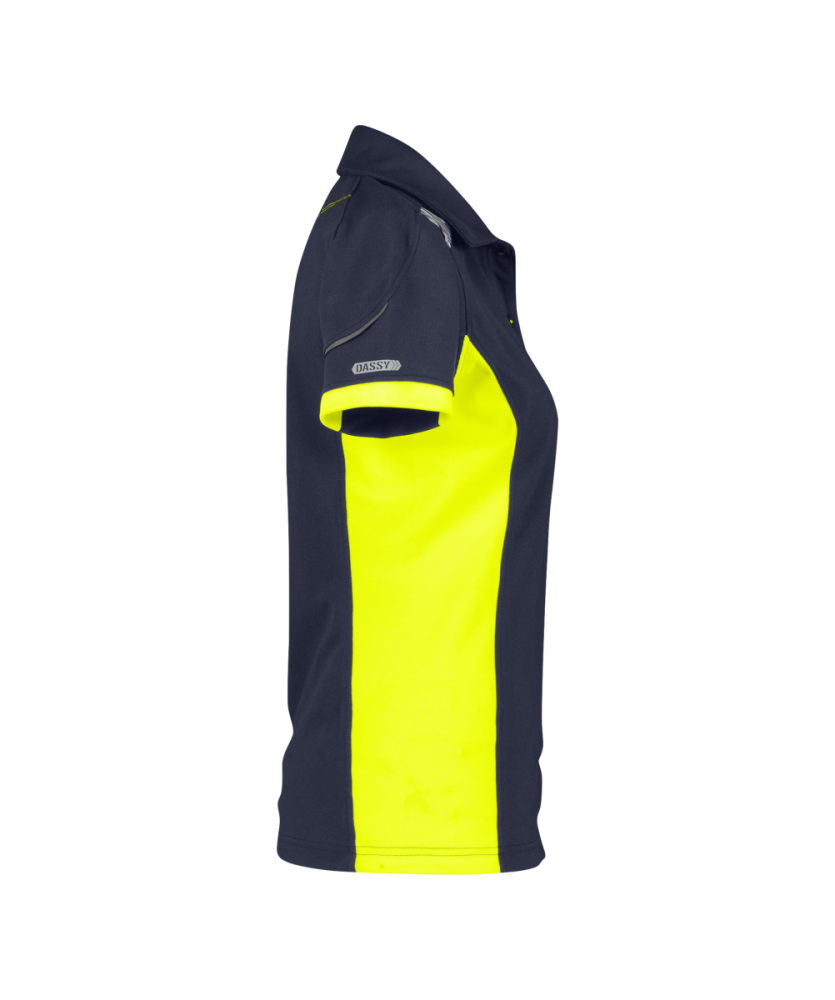 Dassy ® Veracruz Women, Poloshirt für Damen, Nachtblau/neongelb